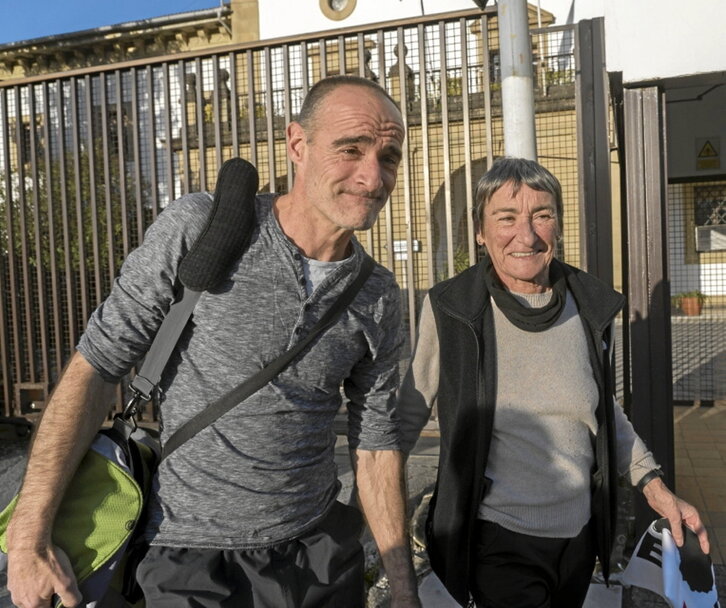 Xabier Atristain, otsailean lehen aldiz aske gelditu zenean.