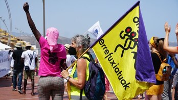 Una de las movilizaciones en solidaridad con las personas refugiadas.