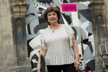 Julieta Bandirali, abogado impulsora de la querella argentina, en Iruñea.