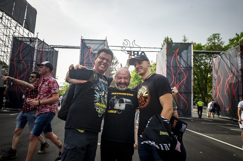 La foto de rigor antes de que comience el festival.