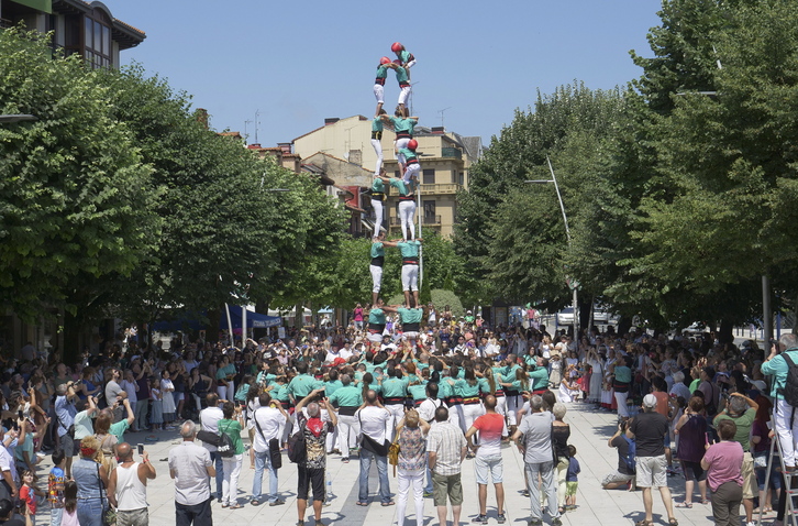 2018an Errenterian izan ziren Vilafrancako Castellersak.