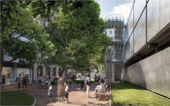 Atzeko eskailerak magnolioan eragingo zuen kaltea.