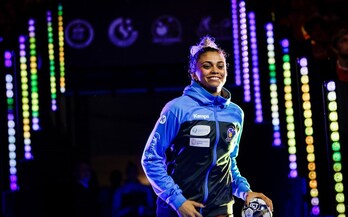 Adriana Cardoso en la Final Four de la EHF Champions League. 