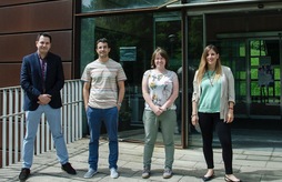Ezkerretik hasita, Marcelo Calderón, Aitor Larrañaga, Ana Beloqui eta Sandra Camarero ikertzaileak