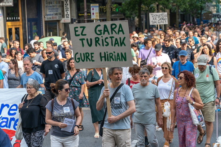Movilización celebrada el pasado sábado en Donostia. 