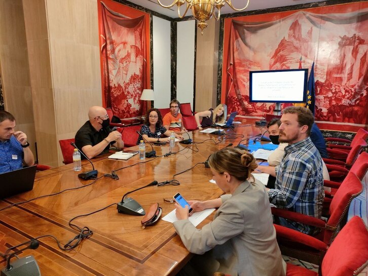 Imagen tomada durante la reunión de este miércoles en el Congreso.