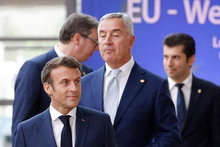 El presidente francés en la cumbre de la UE en Bruselas.