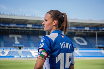 Mery ha vestido la camiseta albiazul desde la creación del equipo.