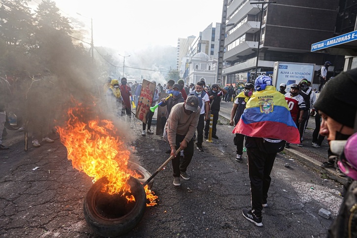 Imagen de las recientes protestas en Ecuador.