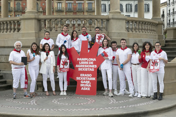 Una quincena de medios navarros, contra las agresiones machistas en sanfermines.