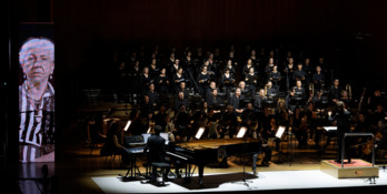 Un momento del concierto de ‘Gernika 85’. 