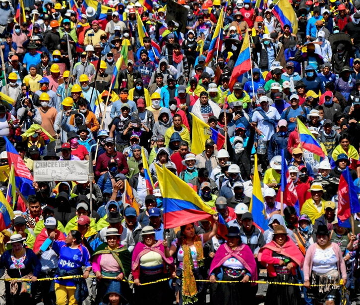 Manifestación en Quito, el pasado jueves.