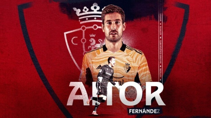 Aitor Fernández, nuevo guardameta de Osasuna.