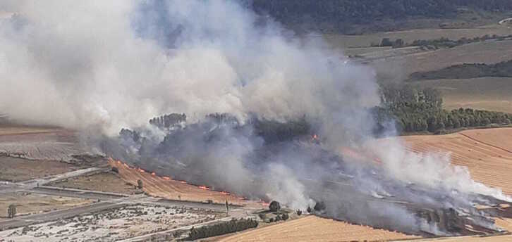 Incendio declarado en Gazolaz.