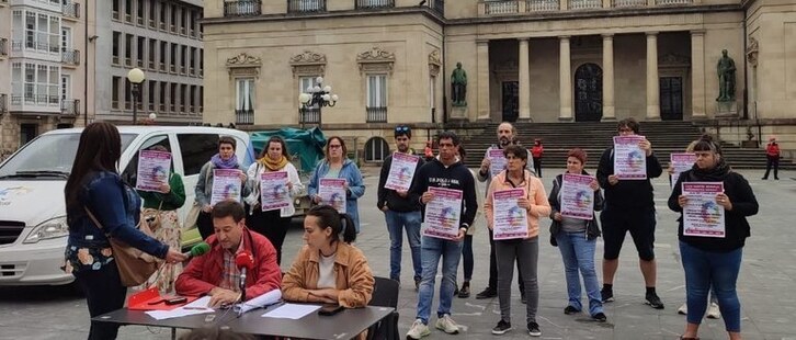 Rueda de prensa ofrecida en Gasteiz.