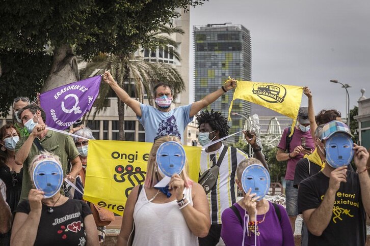 Movilización en defensa de las personas migrantes.