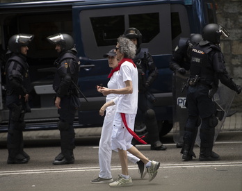 Polizikide kopuru handia dago egun hauetan Iruñean, argazkia lekuko.