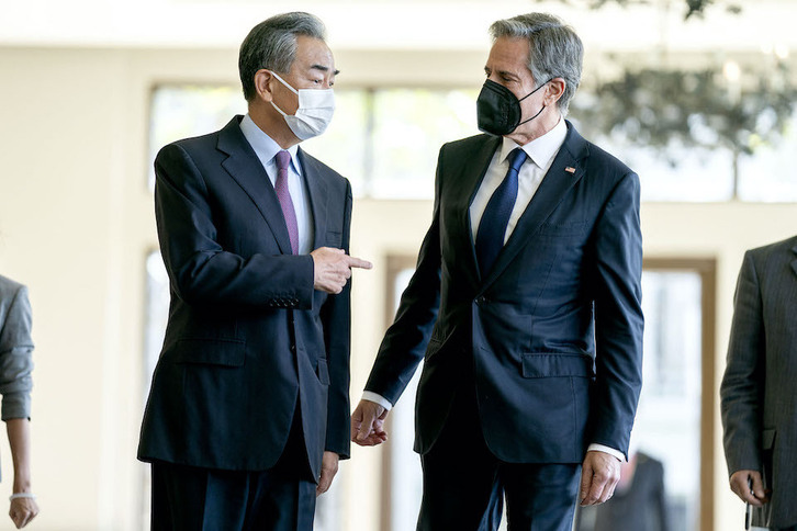 Los jefes de la diplomacia china y estadounidense.