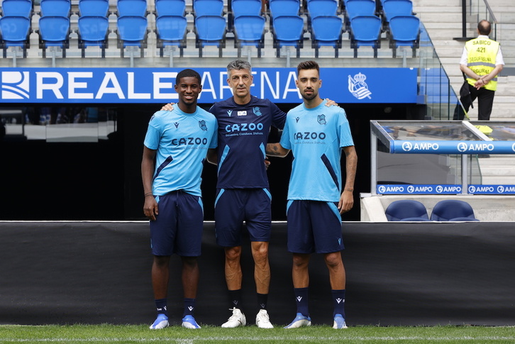 Cho y Brais, con Imanol en el inicio de los entrenamientos, jugaran sus primeros minutos con la Real.