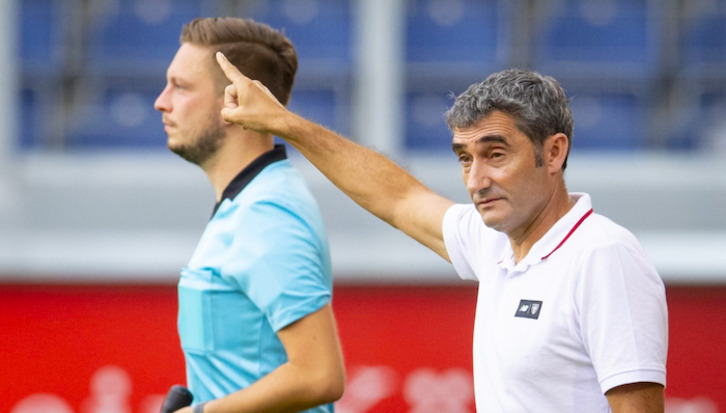 Valverde durante el amistoso frente al Borussia Monchengladbach.