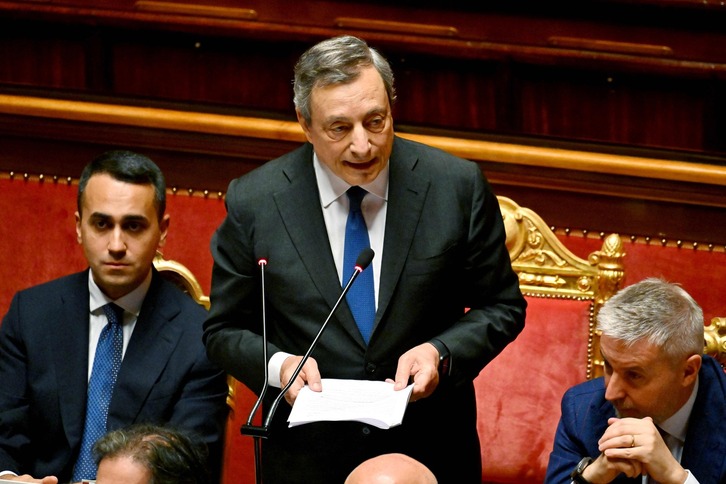 Mario Draghi ha comparecido hoy en el Senado.