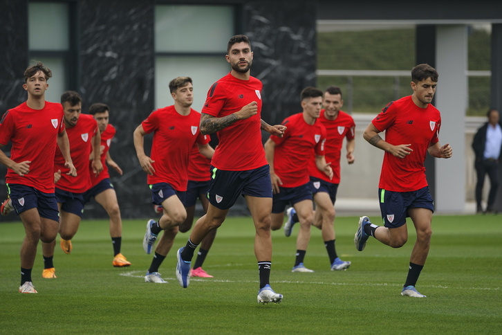 Unai Núñez en el inicio de esta pretemporada en Lezama.