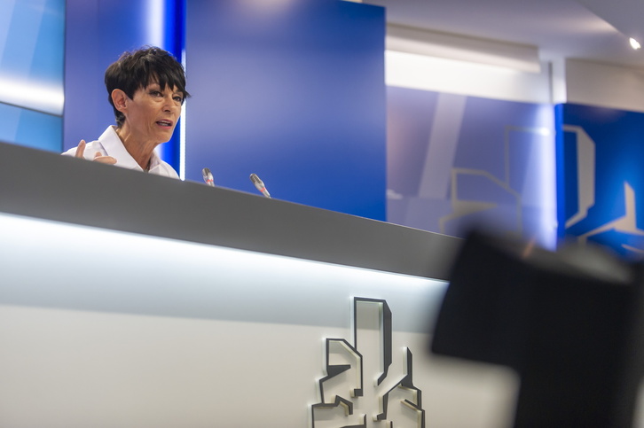 La portavoz de EH Bildu, Maddalen Iriarte, ha hecho balance de la mitad de legislatura y expueto los objetivos para la otra mitad.