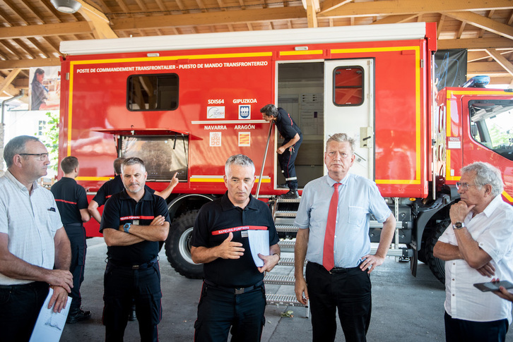El prefecto se refirió al bloqueo durante un acto dedicado a mejorar la prevención de incendios desarrollado este 21 de julio en Azkaine.