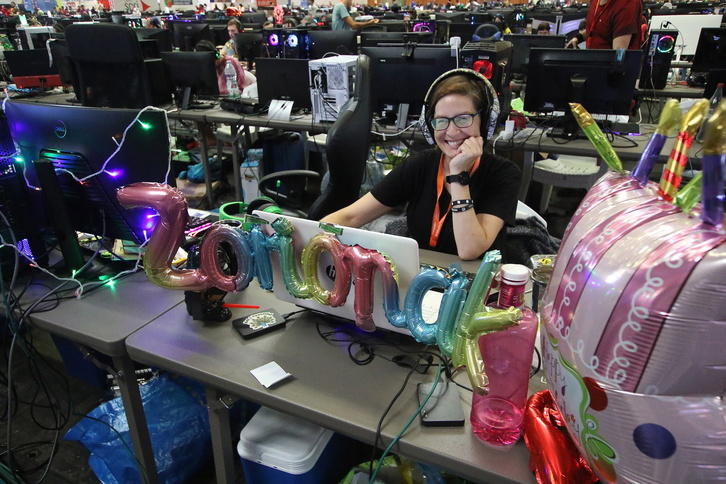 Una participante de la Euskal Encounter. La cita tiene mucho de encuentro social.