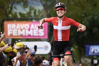 Cecilie Uttrup Ludwig se ha emocionado tras lograr la victoria en Épernay.