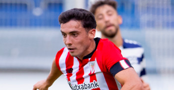 Oier Zarraga denboraldi-aurreko partida batean.