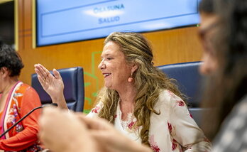 La consejera de Salud, Gotzone Sagardui, en una comparecencia parlamentaria.