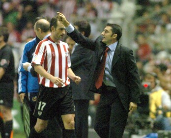 Valverde en el inicio de los entrenamientos de pretemporada en Lezama.