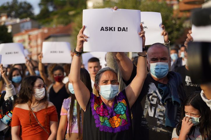 Movilización contra una agresión sexista en Plentzia.