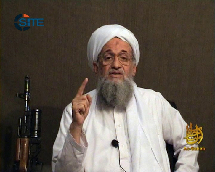 Imagen de Al-Zawahiri datada en 2011, cuando sucedió a Bin Laden.