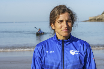 Maialen Chourraut, Kontxako hondartzan.