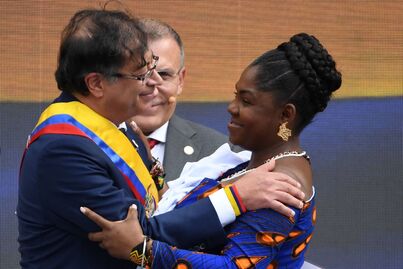 Gustavo Petro junto a Francia Márquez, presidente y vicepresidenta de Colombia.