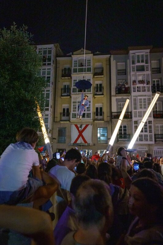 Así ha subido Celedón esta madrugada; se acabó por este año del retorno.