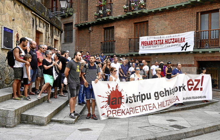 Imagen de archivo de una concentración contra la siniestralidad laboral.