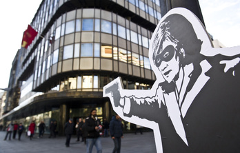 Protesta celebrada en 2012 en Iruñea contra el desmantelamiento de CAN. 