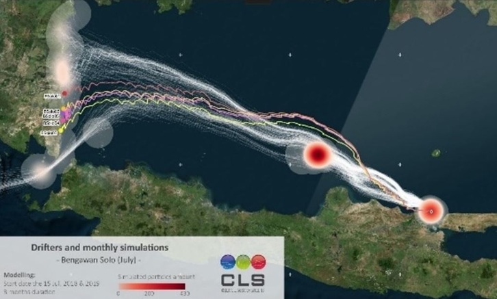 Software de seguimiento de basura marina.