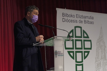 Joseba Segura, obispo de Bilbo.