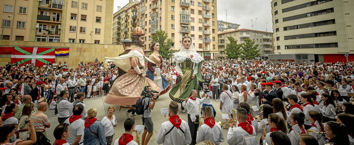 Erraldoiak, 2018ko Burlatako jaietan.