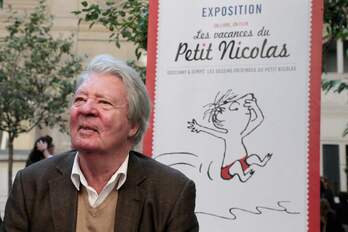 Jean-Jacques Sempé, en la inauguración de una exposición sobre ‘El pequeño Nicolás’, en 2014. 