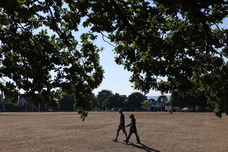 Kenteko Sevenoakseko parkea, belar lehorrarekin. 