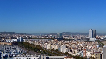 Vista aérea de Barcelona.