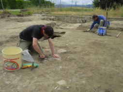 Arkeologia lanak Iruña Veleian, irudian.