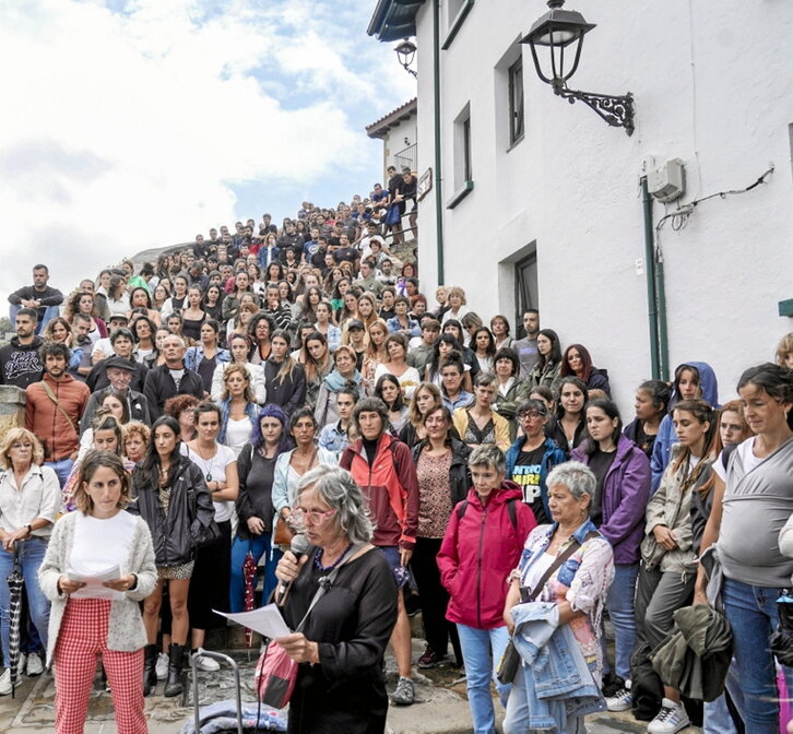 Rueda de prensa ofrecida ayer en Algorta.