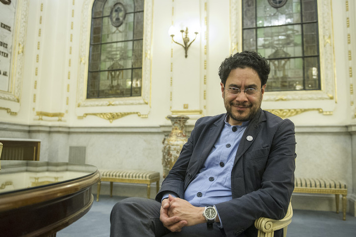 Iván Cepeda, en una visita a Euskal Herria.