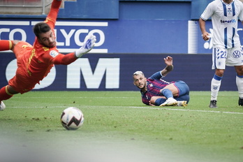 Stoichkov fue el autor del segundo gol del Eibar en la victoria ante el Tenerife.